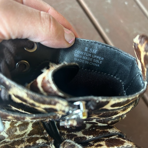 Rebecca Minkoff Jaiden Calf Leopard Combat Boots size 8.5 - Picture 5 of 5